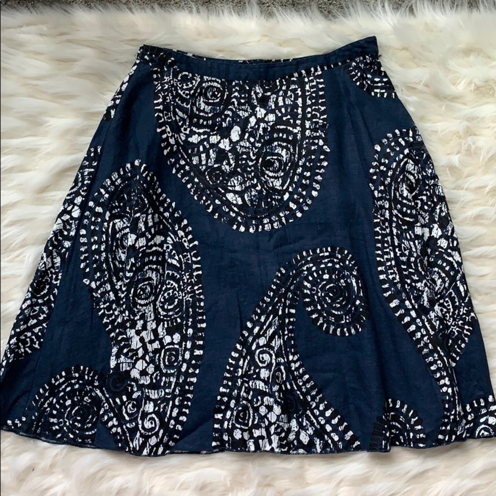 🔆3 for 15🔆 Midi paisley patterned linen skirt